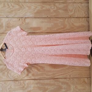 Pietro Brunelli Rodano Italy Designer Maternity Pink Lace Dress Size XS